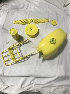 green powder coated motorcycle gas tank