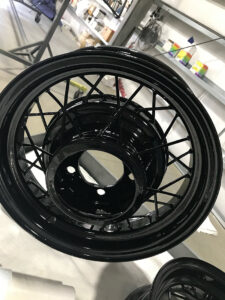 red powder coated spoke wheels