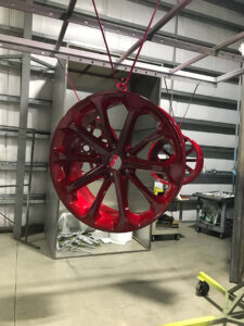 red powder coated wheels