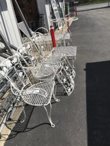 second angle of white powder coating lawn furniture